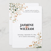 🌿ボミニマルタニカル結婚式招待状💌✨ 招待状 (正面/裏面)