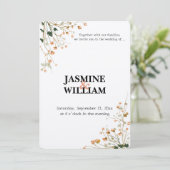 🌿ボミニマルタニカル結婚式招待状💌✨ 招待状 (スタンド正面)