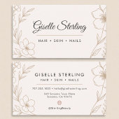 ボミニマルタニカル赤面とブラックネームタイポグラフィ 名刺