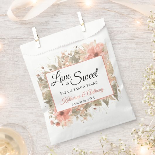ボミニマルホフローラ結婚結婚式の引き出物バッグ フェイバーバッグ (クリップ留めされた状態)