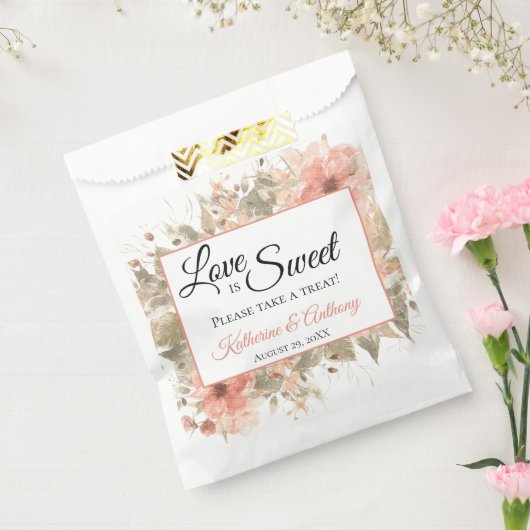 ボミニマルホフローラ結婚結婚式の引き出物バッグ フェイバーバッグ (封をした状態)