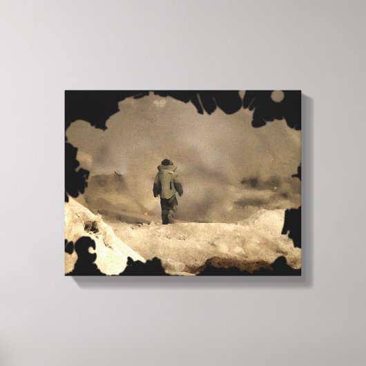 ボムスーツ歩く キャンバスプリント (正面)