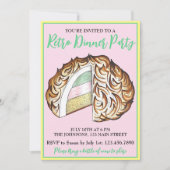 ボムベ焼いたアラスカレトロディナーパーティーデザート食品 招待状 (正面)