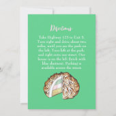 ボムベ焼いたアラスカレトロディナーパーティーデザート食品 招待状 (裏面)