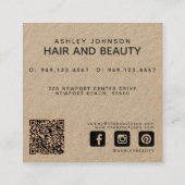 ボモダンタニカルクラフトとブラックフローラ スクエア名刺 (裏面)