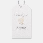 ボモダンタニカルゴールデン自然結婚フローラ ギフトタグ (裏面)