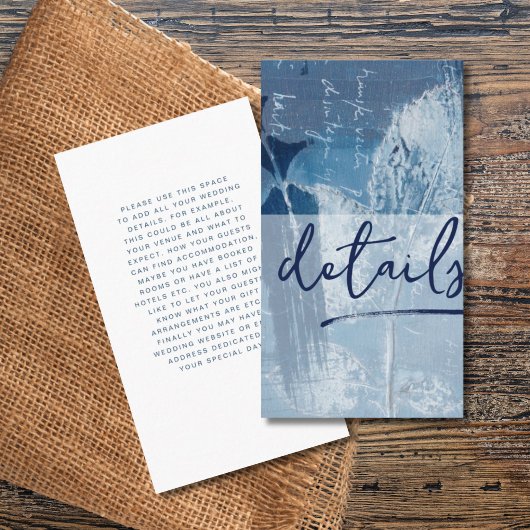 ボモダンタニカルシアンブルー結婚ズ詳細 エンクロージャーカード