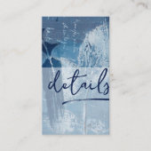 ボモダンタニカルシアンブルー結婚ズ詳細 エンクロージャーカード (正面)