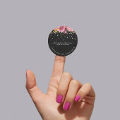 ボモダンタニカルピンクフローラグリッター ラウンドシール