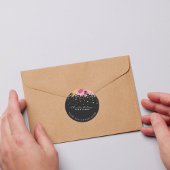 ボモダンタニカルピンクフローラグリッター ラウンドシール