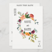 ボモダンタニカルフローラ日付を保存結婚する セーブザデート (正面/裏面)