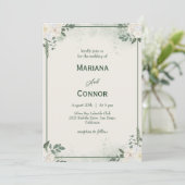 ボモダンタニカルミニマル結婚式招待状 招待状 (スタンド正面)