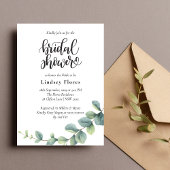ボモダンタニカルユーカリプトゥスボホブライダルシャワー 招待状