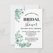 ボモダンタニカルユーカリプトゥスボホブライダルシャワー 招待状 (正面)