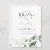 ボモダンタニカルユーカリプトゥスボホブライダルシャワー 招待状 (正面)