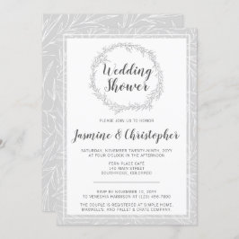 ボモダンタニカルリースウェディングシャワー招待状 招待状