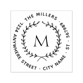 ボモダンタニカルリースファミリー名差出人住所 セルフインキングスタンプ