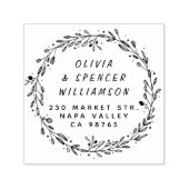 ボモダンタニカルリース&カップルネームアドレス セルフインキングスタンプ (デザイン)