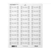 ボモダンタニカルリーフブランチシルバー差出人住所 ラベル (フルシート)