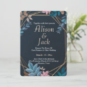 ボモダンタニカル幾何フレ結婚ーム 招待状 (スタンド正面)