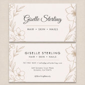 ボモダンタニカル赤面とブラックネームタイポグラフィ 名刺