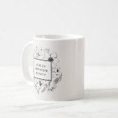 ボモダンタニカル赤面とブラックブランド コーヒーマグカップ (正面左)