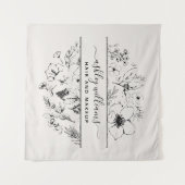 ボモダンタニカル赤面とブラック タペストリー (正面(横))