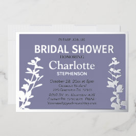 ボモダンタニ葉ックブライダルシャワー 箔招待状