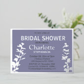 ボモダンタニ葉ックブライダルシャワー 箔招待状 (立ち正面)