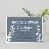 ボモダンタニ葉ックブライダルシャワー 箔招待状 (立ち正面)