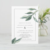 ボモダンタニ葉ック結婚式招待状 招待状 (スタンド正面)