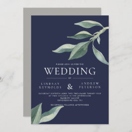 ボモダンタニ葉ック結婚式招待状 招待状