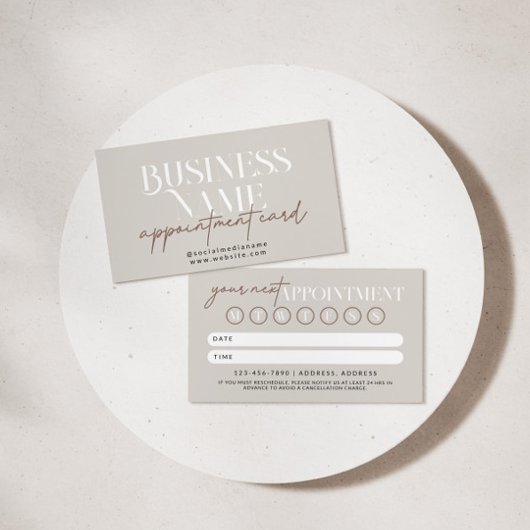 ボモダンホアポイントメントリマインダーカード 予約カード