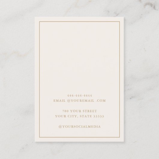 ボモダンホエレガントジュエリーイヤリング表示カード 名刺 (裏面)