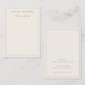 ボモダンホエレガントジュエリーイヤリング表示カード 名刺 (正面/裏面)