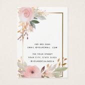 ボモダンホエレガントフローライヤリング表示カード (裏面)