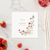 ボモダンホエレガント自然野結婚花 スタンダードカクテルナプキン (インサイチュ)