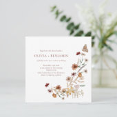 ボモダンホエレガント自然野結婚花 招待状 (スタンド正面)