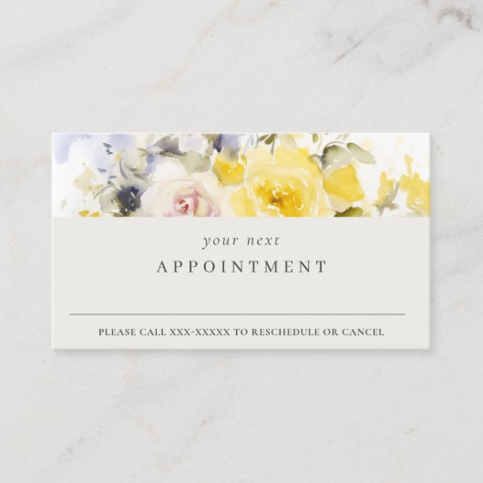 ボモダンホカラフルバラフローラアポイントメント 名刺 (正面)