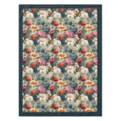 ボモダンホカラフル野花と蝶 テーブルクロス (正面)