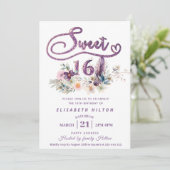 ボモダンホガーリーフローラグリッタータイポグラフィ 招待状 (スタンド正面)