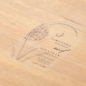 ボモダンホグミニマルリー結婚ズ アクリル招待状 (レイダウン)