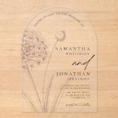 ボモダンホグミニマルリー結婚ズ アクリル招待状 (正面)