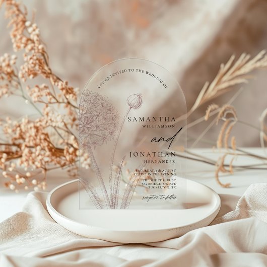 ボモダンホグミニマルリー結婚ズ アクリル招待状