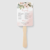 ボモダンホスタイル結婚式 プログラムファン赤面フローラ ハンドファン (裏面)
