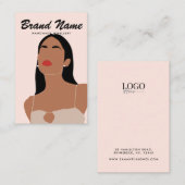 ボモダンホトレンディー女性イヤリングディスプレイ 名刺 (正面/裏面)