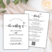 ボモダンホハート書道QRコード結婚 招待状