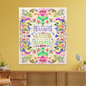 ボモダンホフォークアートフラワーズ 賛美 |  キャンバスプリント (インサイチュ (リビング))