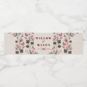 ボモダンホフォーク結婚式の引き出物ウォーターボトルラベル ペットボトルラベル (シングルラベル)