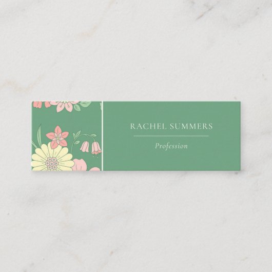 ボモダンホフローラカラフルQR スキニー名刺 (正面)